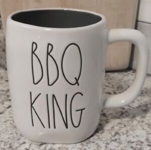 Rae Dunn BBQ King Mug - White